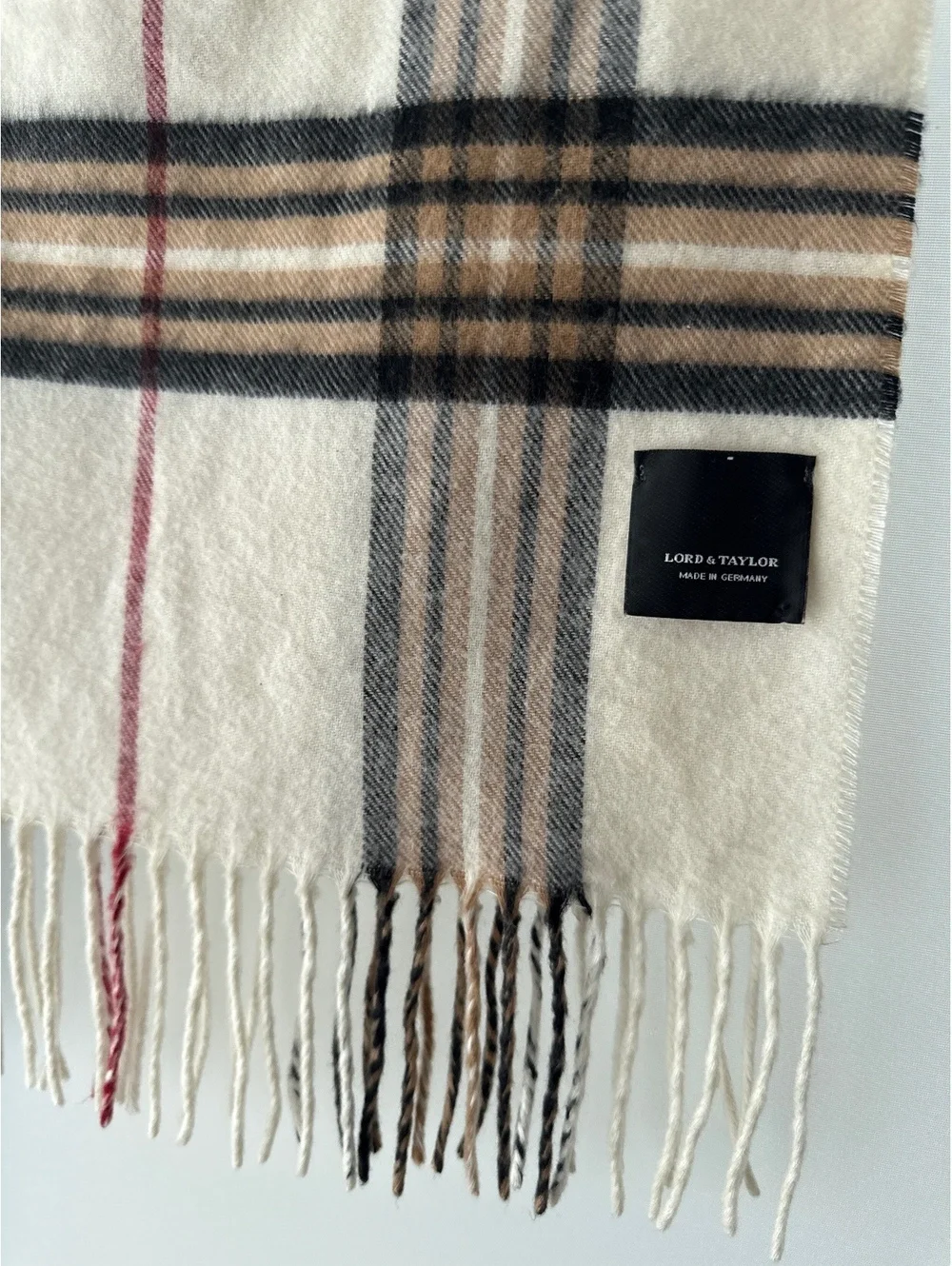 Lord & Taylor Classic Plaid Wool Scarf